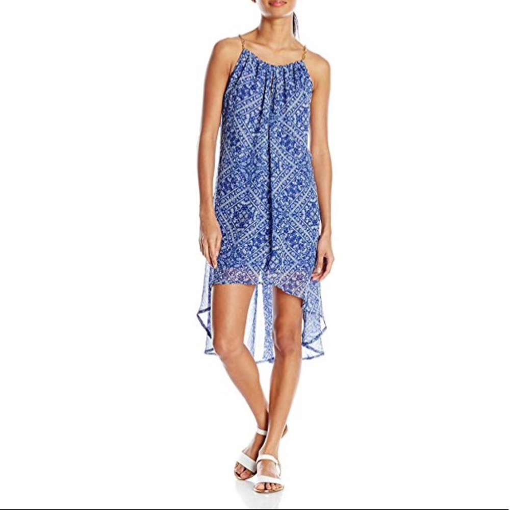 Women’s Chain-Strap High-Low Shift Dress.